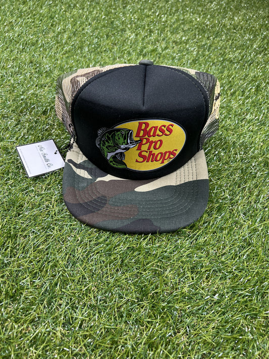 Bass Pro Trucker Hat (Camo/Blk)