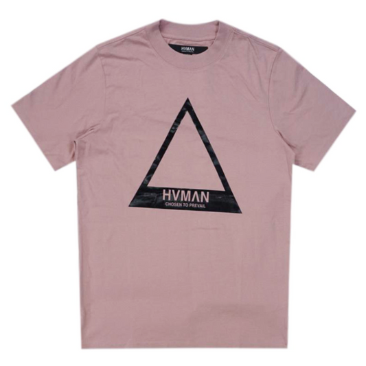 HVMAN Triangle Logo Tee (Dusty Pink) /D1
