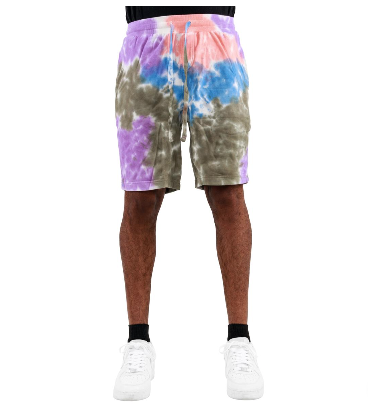 Tie-Dye Shorts (Olive/Pink/Prp) /D14