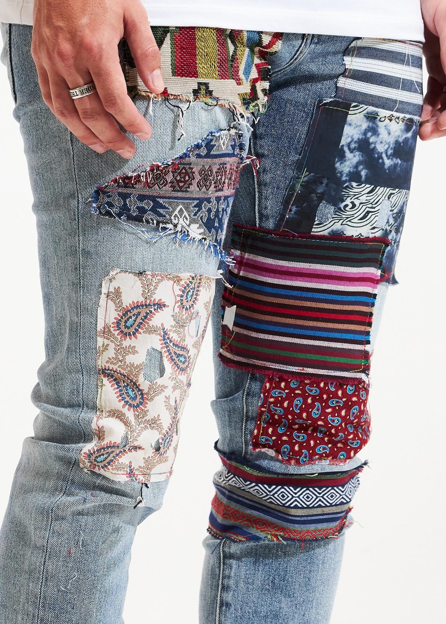 West Patchwork Denim (Blue) /C4