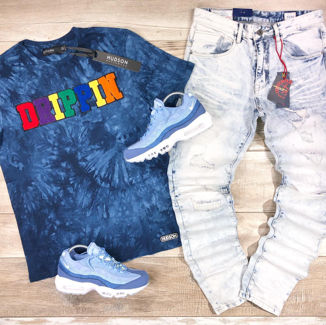 Dripping Tie-Dye Tee (Blue) / D10