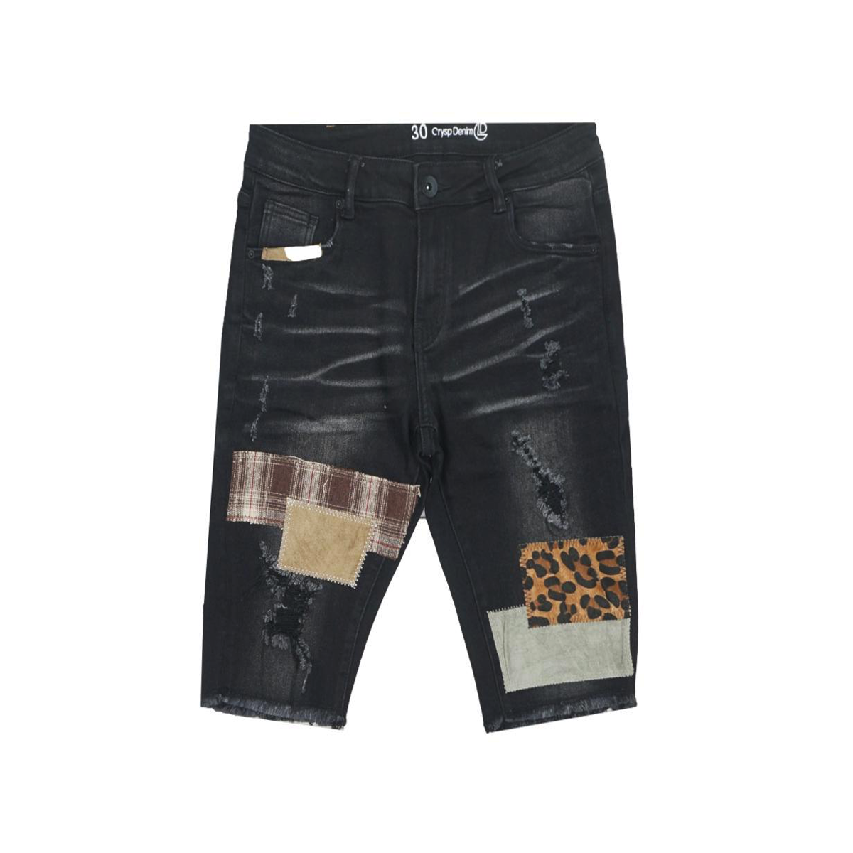 Onyx Patchwork Short (Black) /C6