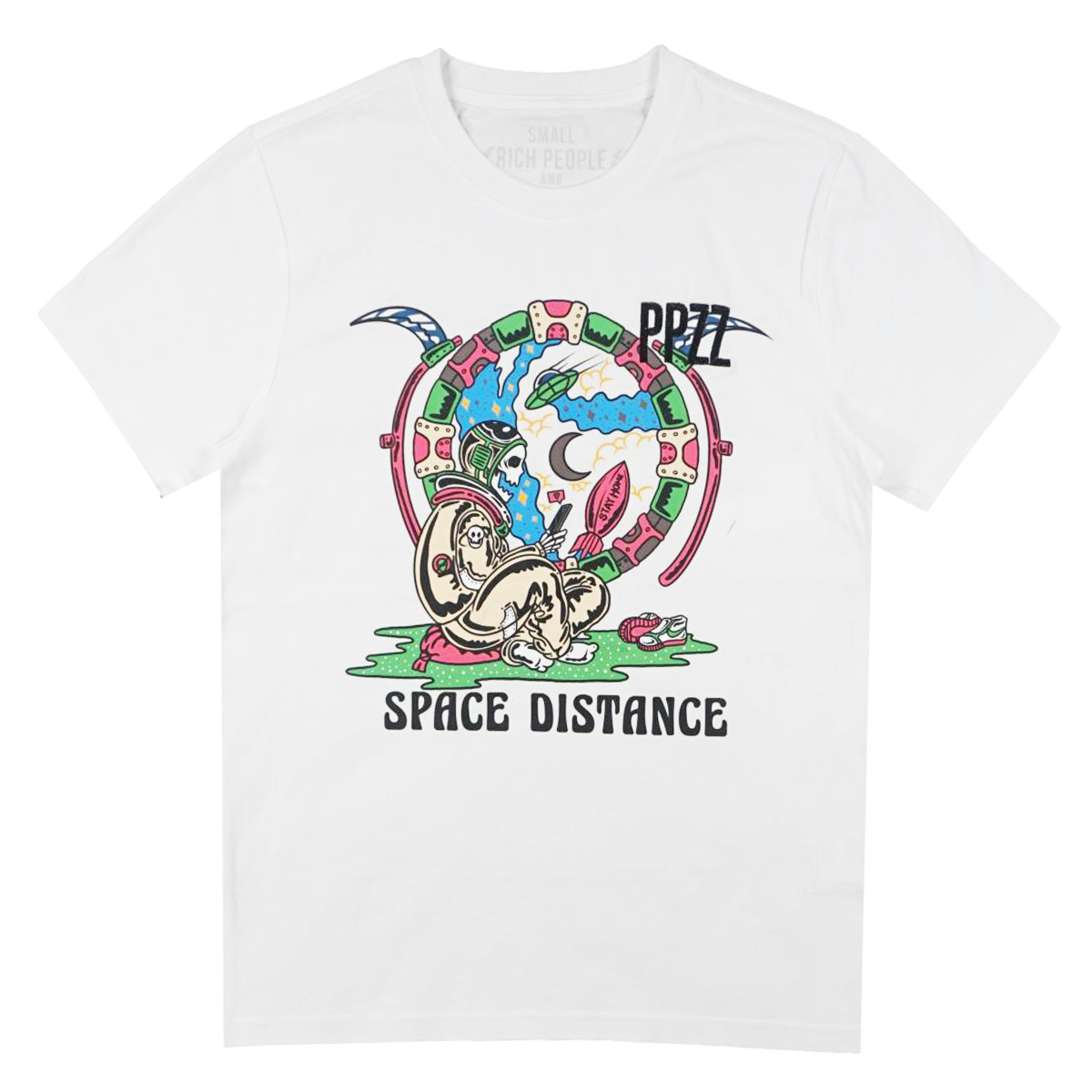 PPZZ x Rich People Space Distance Tee (Wht/Multi) /D2