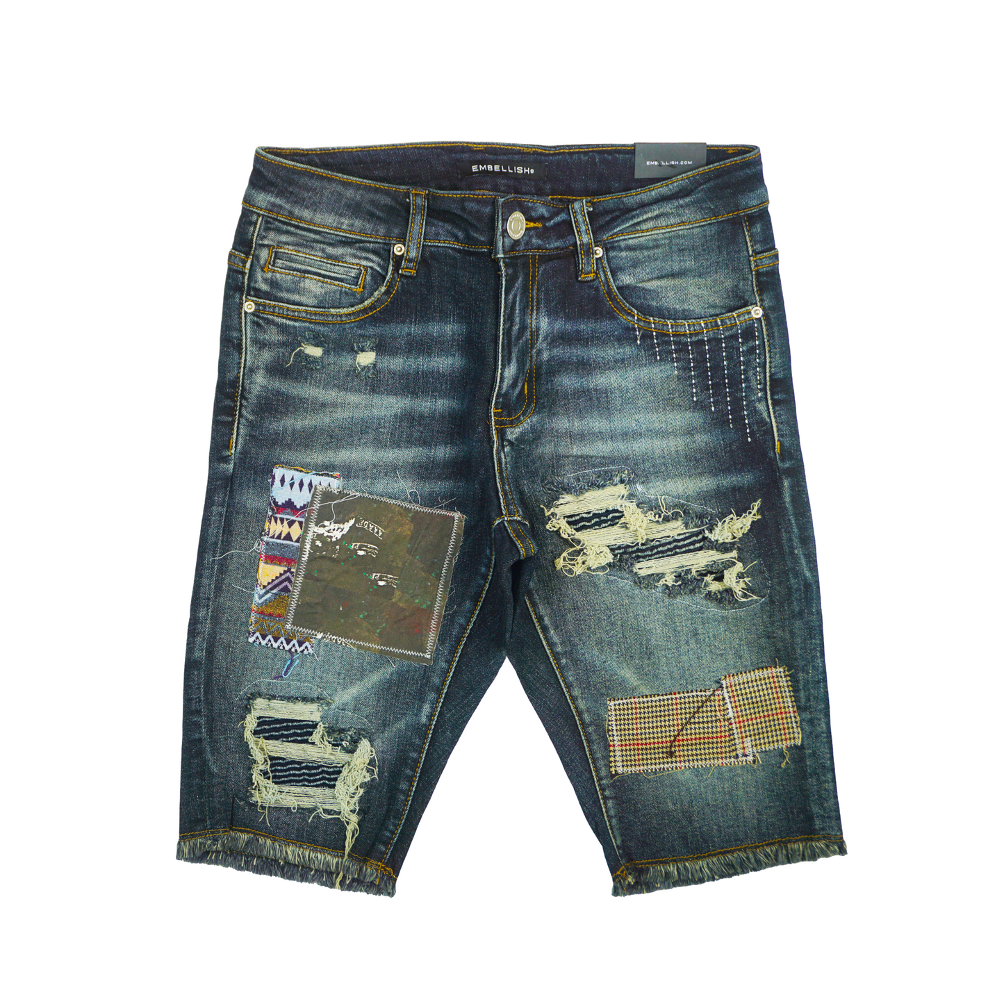 Sashi Patchwork Short (Indigo) /C2